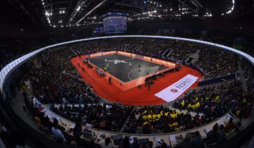 El Almaty Arena de Kazajistán acogió la Final Four de 2019, también con equipamiento y porterías de Mondo