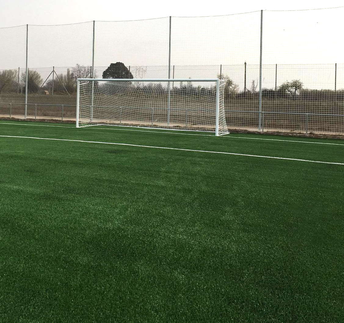 Épila cambia la hierba natural de su campo de fútbol por césped