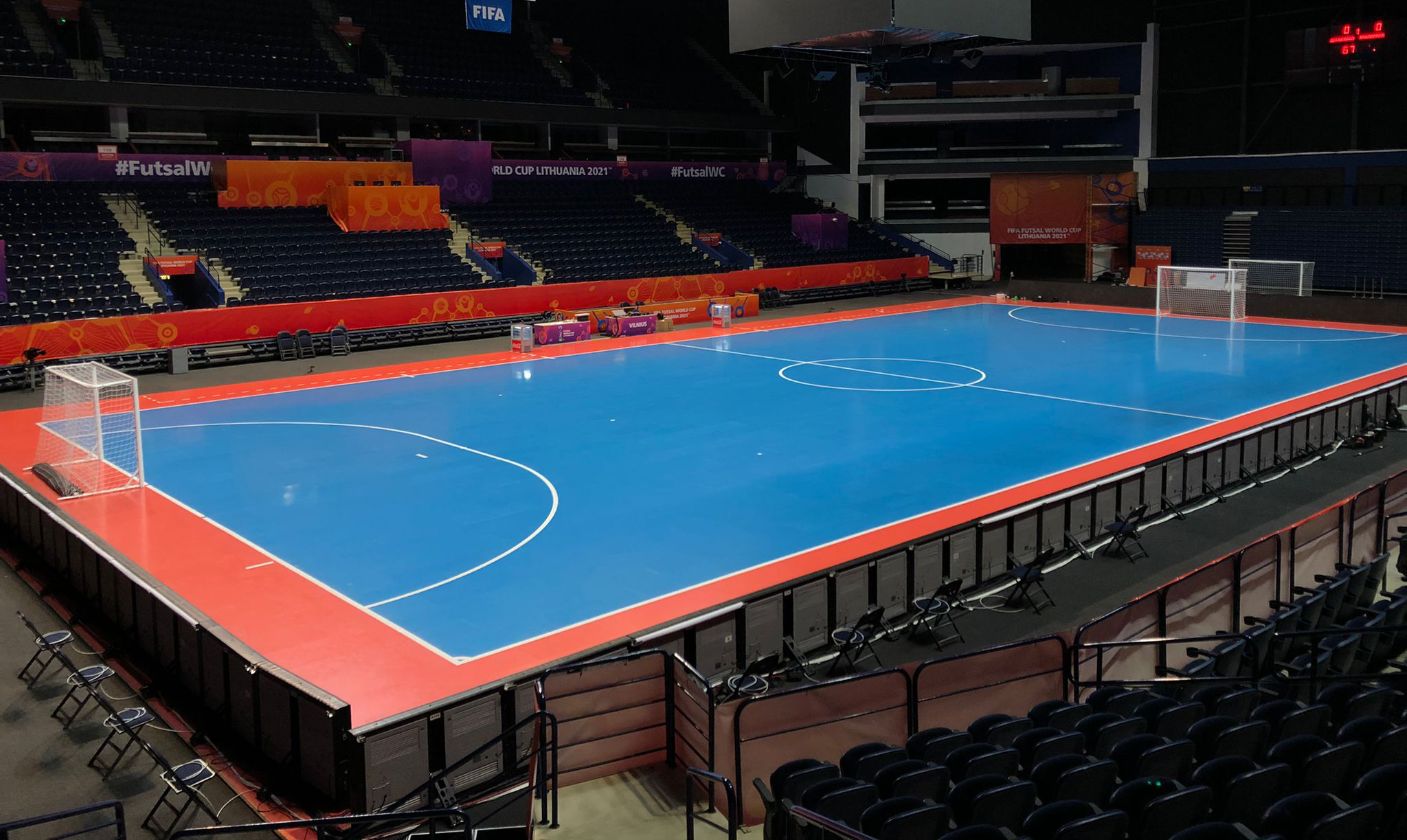 Copa Mundial de Fútbol Sala 2021, disputada en Lituania con pavimento y porterías de Mondo con sistema antivuelco Tutigool