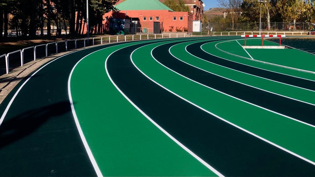 Pista de atletismo de San Amaro (Burgos), renovada con pavimento Sportflex Super X 720 de Mondo