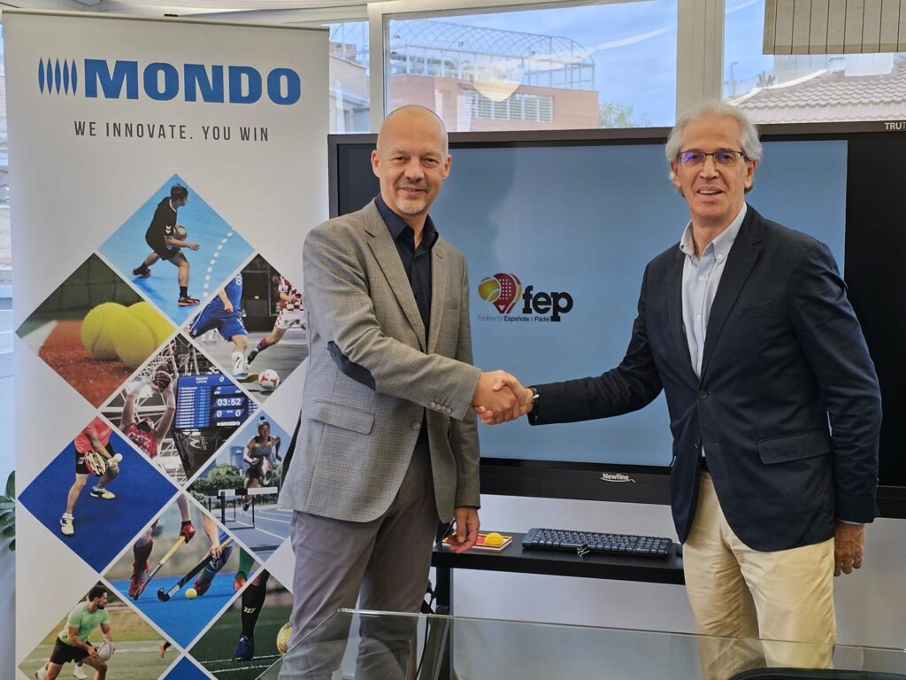 El director general de Mondo Ibérica, Nicolas Grand, y el presidente de la FEP, Ramón Morcillo, fueron los encargados de ratificar el acuerdo entre la FEP y Mondo.