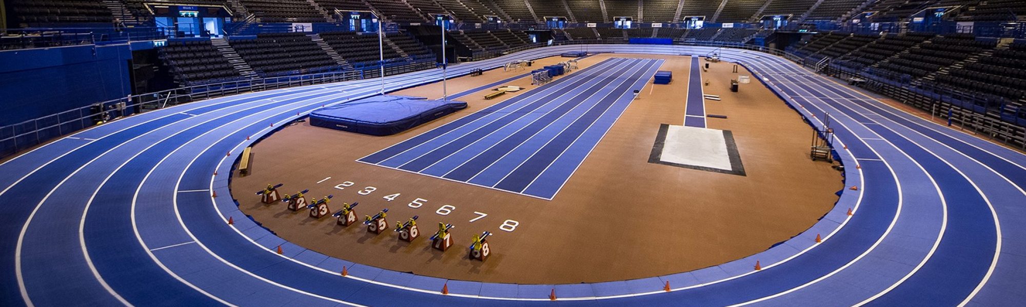 Pista de atletismo del Emirates Arena de Birmingham, donde se disputará el Campeonato del Mundo de la IAAF.
