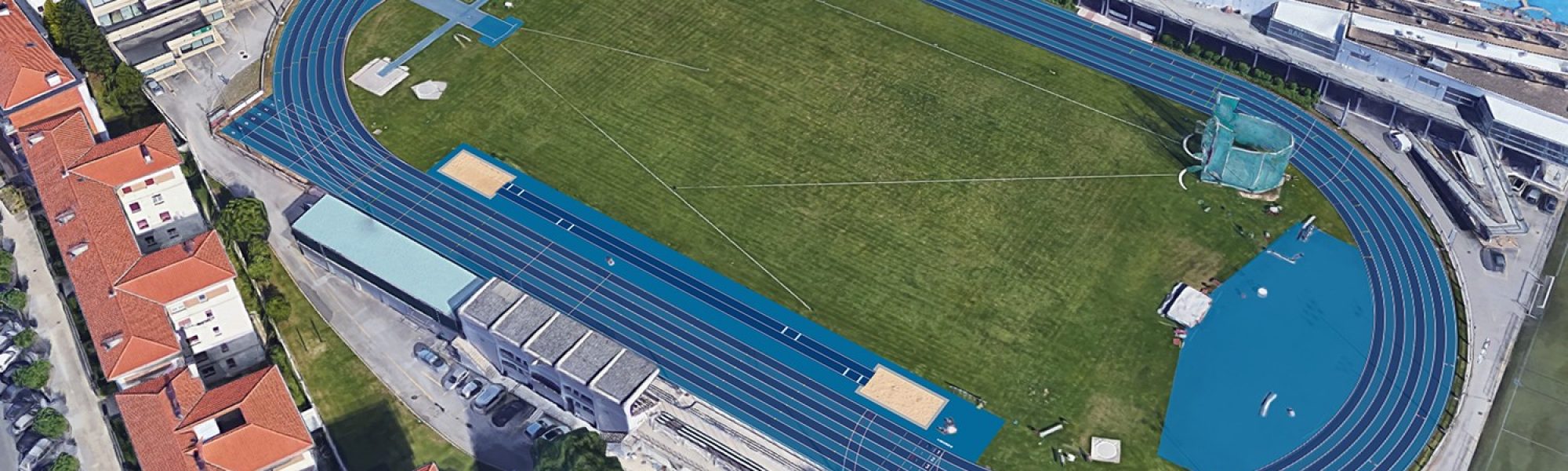 Fotomontaje de cómo quedará la pista de Larrabide tras la instalación de Sportflex Super X 720.